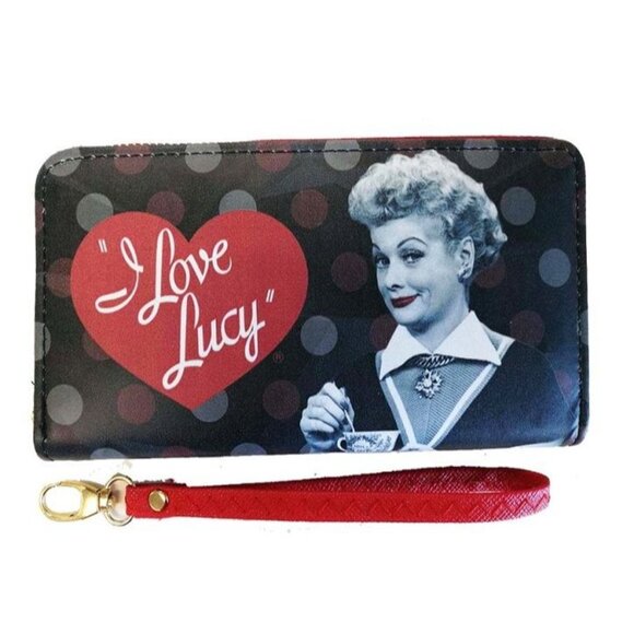 I Love Lucy Handbags - New Heart I Love Lucy Clutch Purse Wallet Zip Wristlet Phone Coin Holder Card